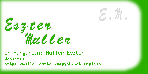 eszter muller business card